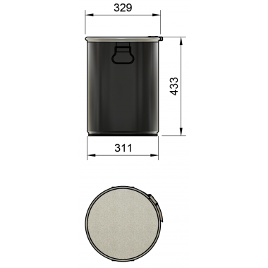 DUST COMMANDER 30LS - 30 Liter Stahlfass