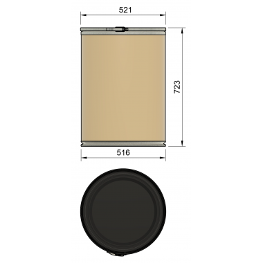 DUST COMMANDER 140LK - 140 liter kraft drum pour HVLP cyclone filters