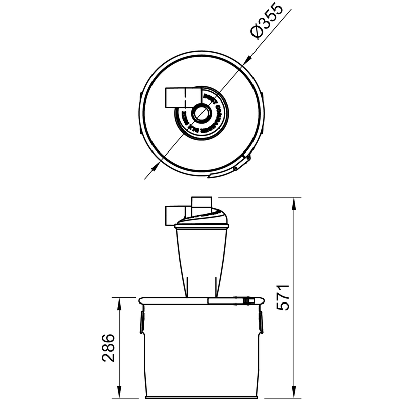 S18 - 18 liter antistatic cyclone filter kit