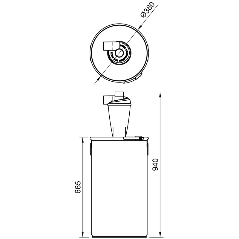 S60 - 60 liter antistatic cyclone filter kit