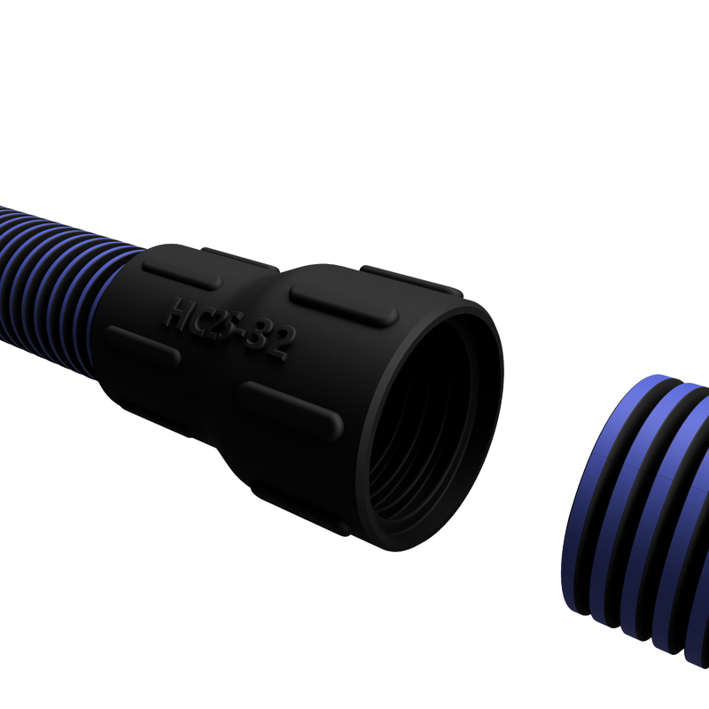 HC - ESD TPU coupler for DUST-HESD vacuum hose