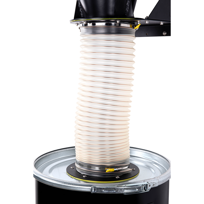 L+WM120 - Cyclonic unit with wall mounting and 120l steel drum