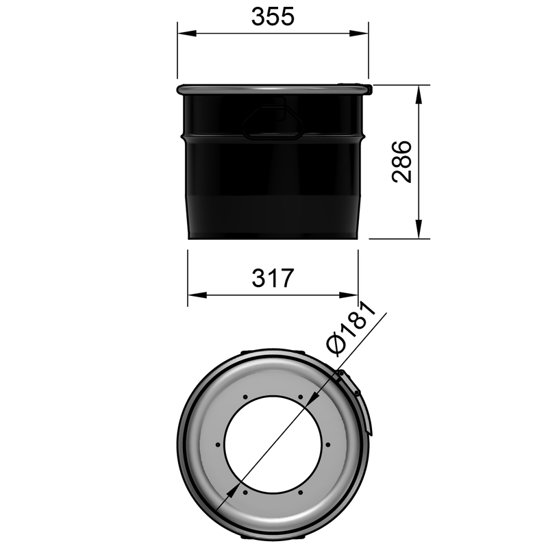 18LS - 18 liter steel drum