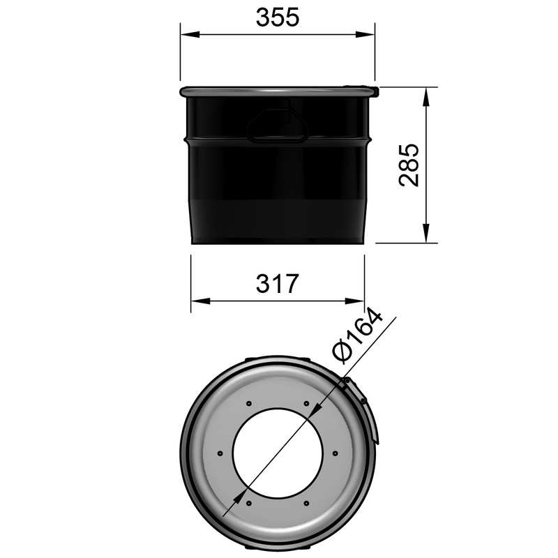 18LS - 18 liter steel drum