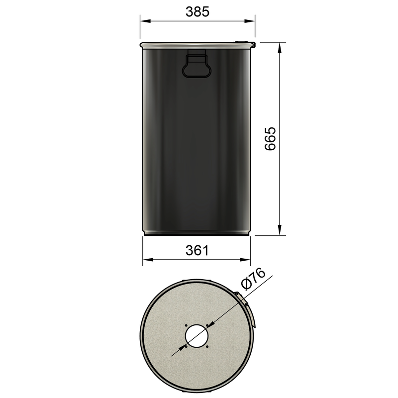 60LS - 60 liter steel drum