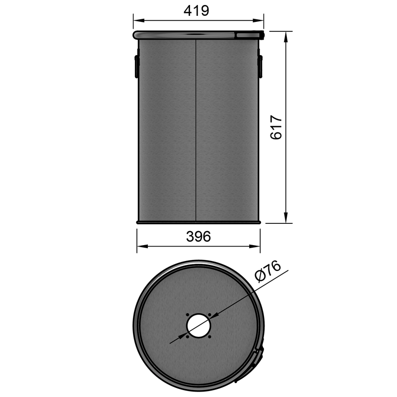 60LSST - 60 liter stainless steel drum