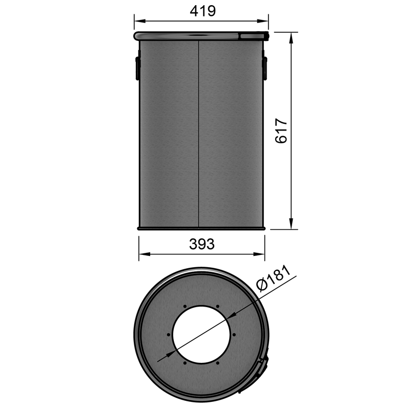 60LSST - 60 liter stainless steel drum