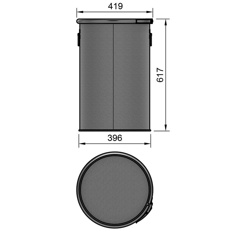 60LSST - 60 liter stainless steel drum